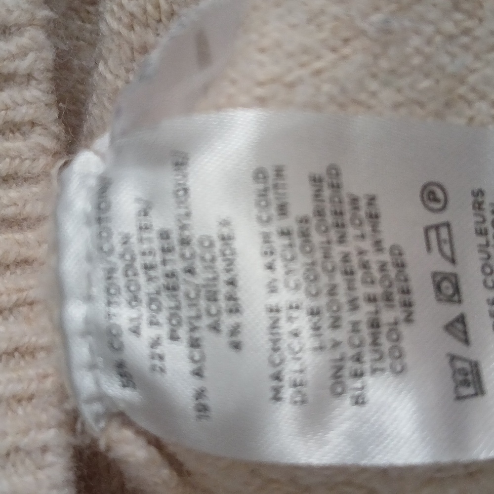 Loft Afgan hound beige camel sweater Sz L EUC - Picture 8 of 8